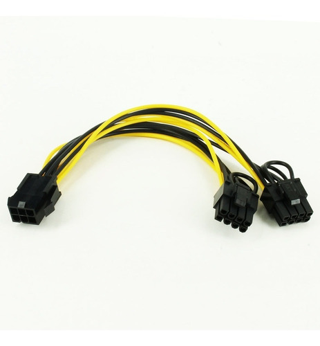 Cable Pci-e De 6 Pin A 2 X 8 ( 6 + 2 ) 18aw, 18cm