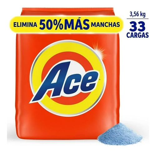 3 Pza Detergente En Polvo Ace Instantánea 33 Cargas, 3.56 Kg
