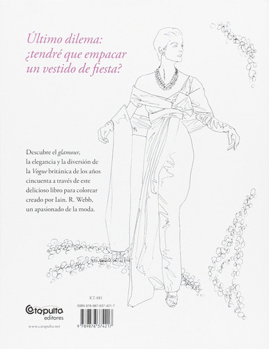 Vogue Para Colorear - Lain R. Webb, de Webb, Lain R.. Editorial CATAPULTA, tapa blanda en español, 2016