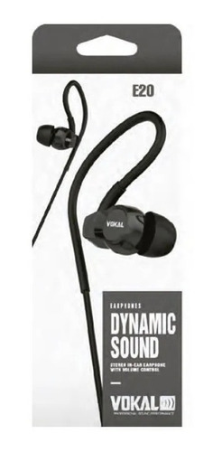 Fone Headphone In Ear Vokal E20 Ponto Azul Vermelho Preto Original 