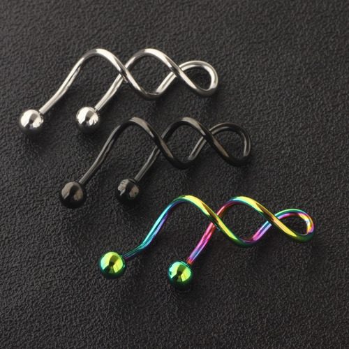 Pendientes Helix Con Forma De Ombligo Torcido, 3 Unidades