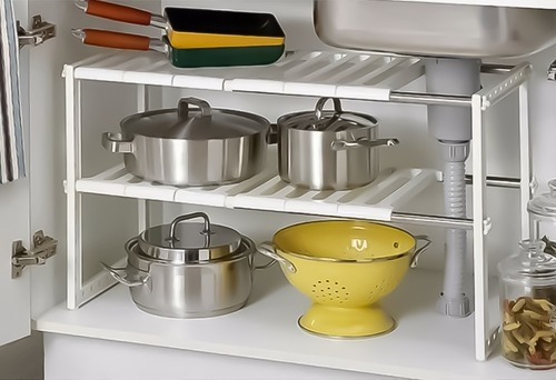 Imagen 3 de 7 de Organizador Cocina Estante Escurridor De Platos Ajustable