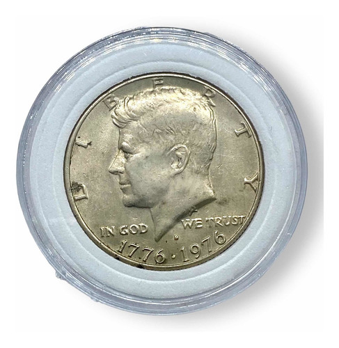 Moneda Medio Dólar 1976 Jhon F Kennedy U.s.a. Encapsulada (Usado)