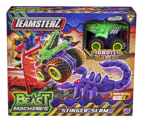 Teamsterz Pista Curva 1 Vehiculo Beast Machines Monster Jaw
