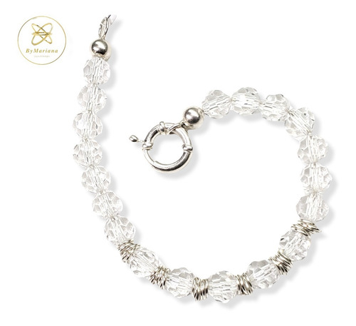 Pulsera Plata Cristal