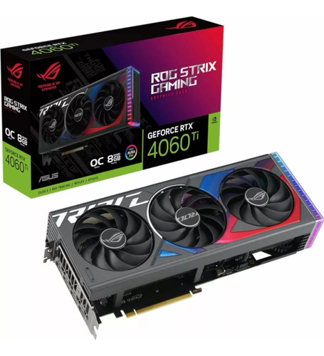 Placa De Video Asus Rog Strix Rtx 4060ti Gaming Oc 8g Nvidia