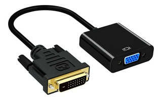 DVI-D 24+1 a VGA D-SUB 15 pines Negro Angusplay Cable Adaptador DVI a VGA 2m