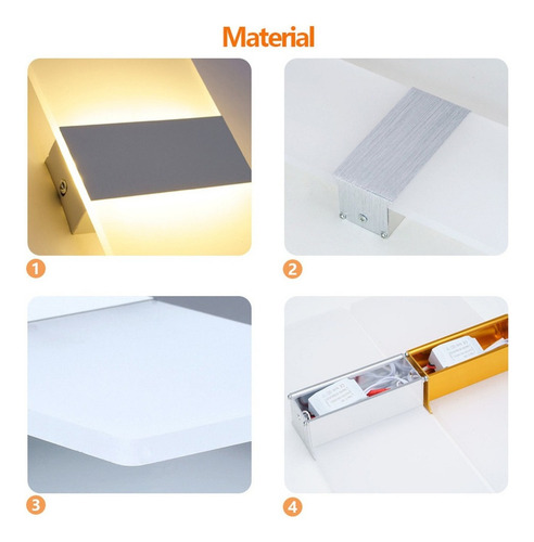 R Lámpara De Pared Moderna Led Pir Sensor De Movimiento Luz