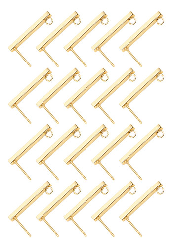 Pendientes Rectangulares De Acero Inoxidable, 20 Unidades