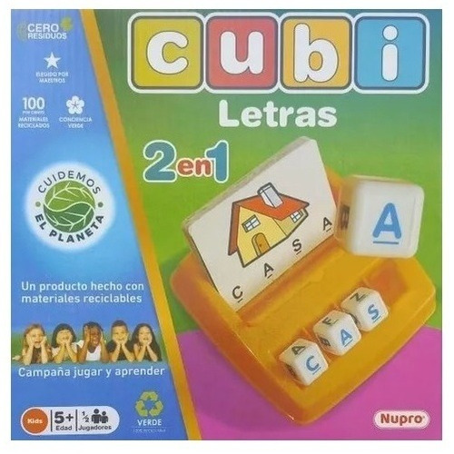 Juego De Mesa Cubi Letras Nupro  1078