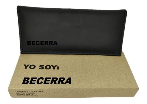 Cartera 100% Piel Dama Apellido Becerra En Caja