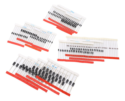 Kit Surtido De Diodos Rectificadores, 200 Piezas, Semiconduc