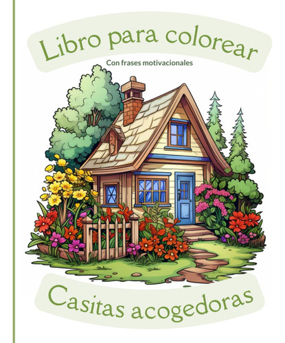 Libro Para Colorear Casitas Acogedoras: Con Frases Motivacio