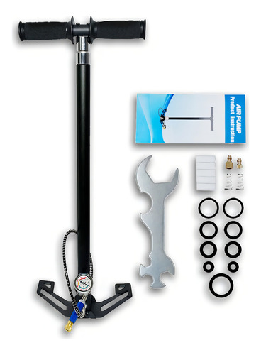 Bombín Pcp 4 Etapas 4500 Psi Inflador Pcp Bombín Neumáticos Negro