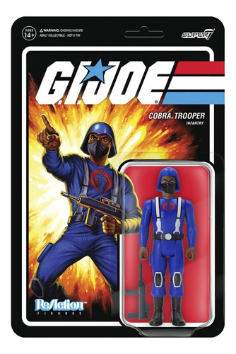 Gi Joe Cobra Trooper Infantry Pistola Moreno 10cm Super 7