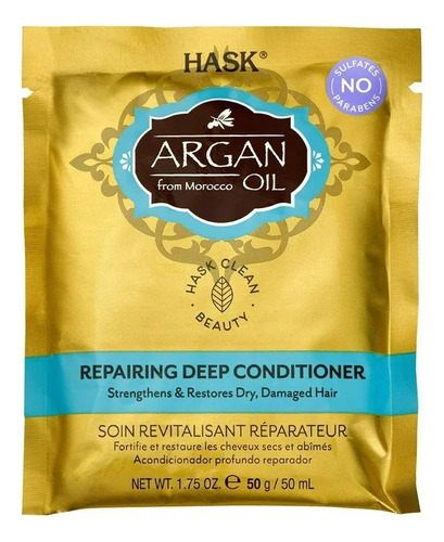 3 Pza Mascarilla Capilar Hask Reparador De Aceite De Argán 5