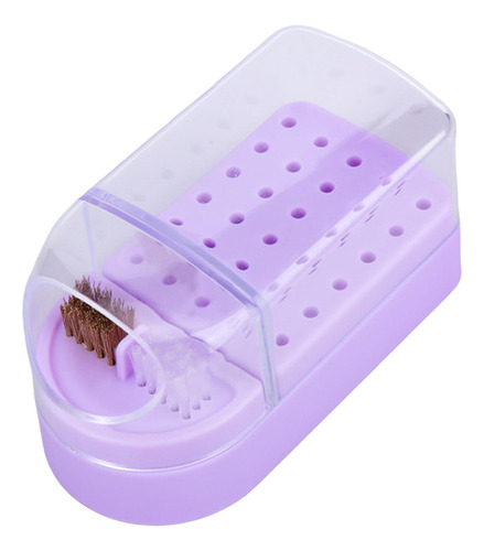 Soporte Para Brocas De Uñas, Uso En Salón De Púrpura