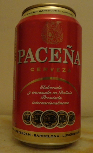 Paceña Lata 2002 355ml Bolivia, Vacía