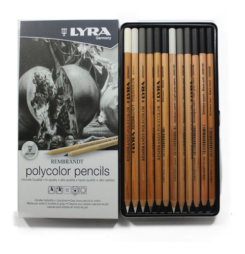 Lyra Polycolor Pencils Set Tonalidades Grises