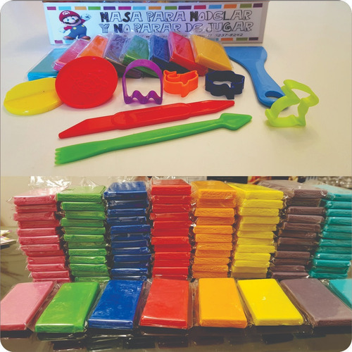 Caja Regalo 24 Masas + Cortantes + Estecas + Sellos
