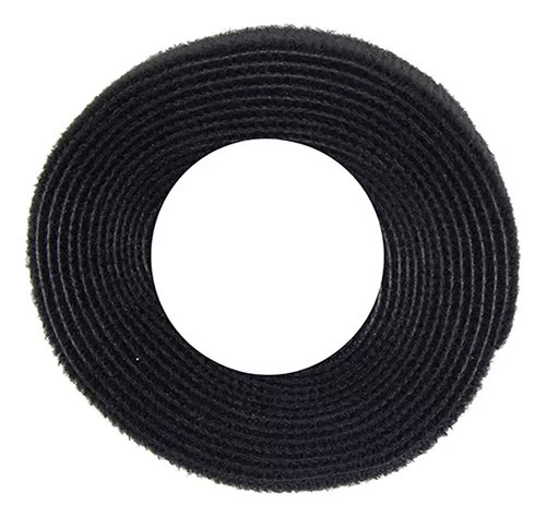 Rollo de amarre para cables con velcro de doble cara, 2,5 metros, negro, kit C/05