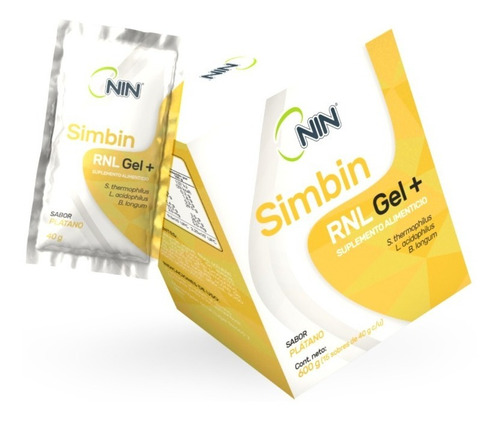 Simbin Rnl Gel Con 15 Sobres De 40g C/u Nin Suplemento Alim Sabor Plátano