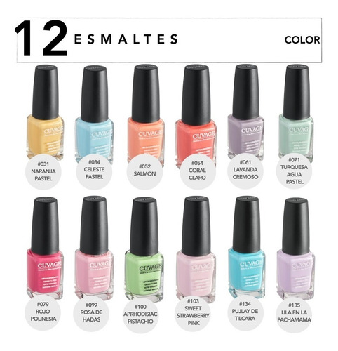 Imagen 2 de 2 de Esmaltes Tradicional De Uñas X 12 - Esmalte Comun Sin Tacc C