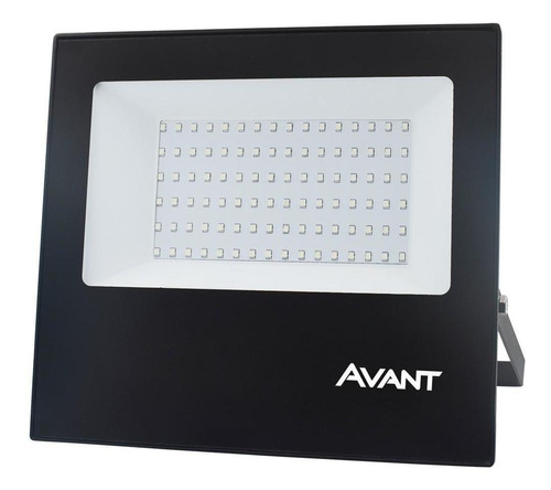 Refletor Slim Led 100w Ip65 Branco Frio 6500k - Avant Carcaça Preto Luz Branco-frio 110V/220V