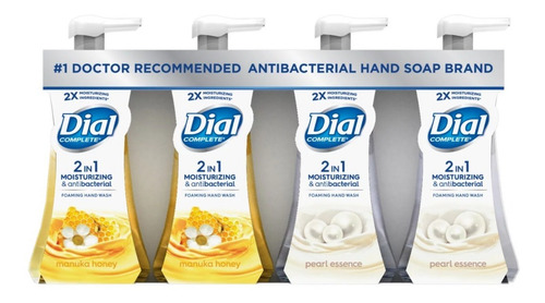 Imagen 1 de 3 de Jabón Liquido Para Manos Dial Paquete De 4pzs 221 Ml
