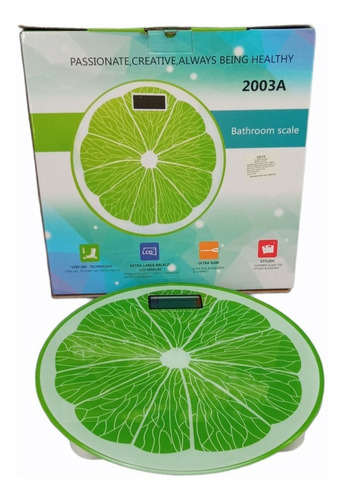 Imagen 4 de 10 de Balanza Personal De Baño Digital Vidrio 180 Kg Forma Limon