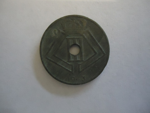 Moneda De Bélgica 25 C 1943