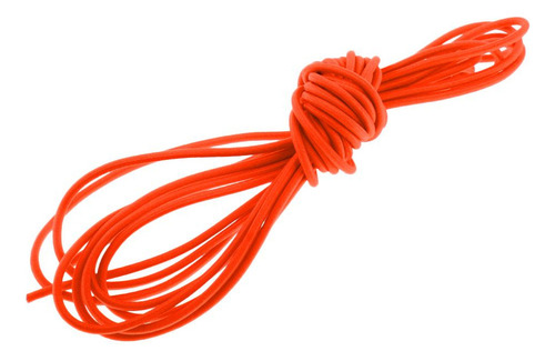 Cuerda Elástica Fuerte Naranja De 3 Mm X 5 Metros, Cordón