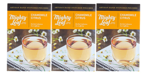Mighty Leaf Tea Manzanilla Citrus, 15 Bolsas De Hojas Entera