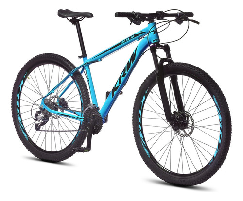 Bicicleta Aro 29 Krw Alum 27v Shimano Acera Hidrál Trava S31 Cor Azul/Preto