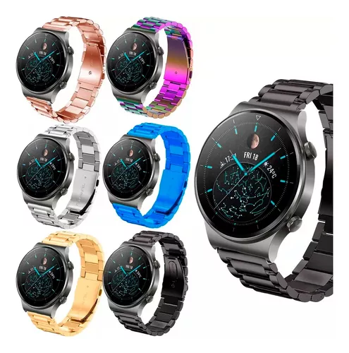 Correa De Eslabones + Case + Mica Para Huawei Watch Gt 2 Pro