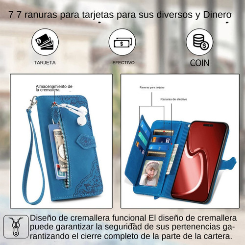 Funda De Piel Tipo Cartera Para Moto G05, G15, G35, G55, G75, G82, G04, G24, G34, G54, G84, G73, G62, Con Ranura Para Tarjetas