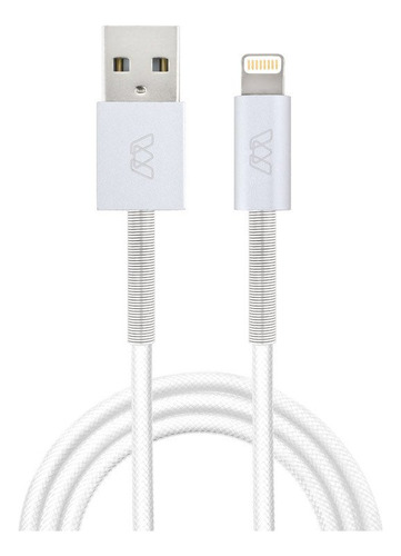 Cabezal Aluminio Cable Lightning Resorte Alivio Blanco 6 Pie