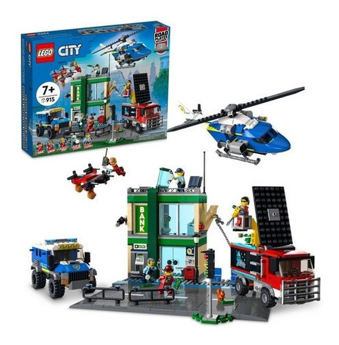 Kit Lego City Persecución Policial En El Banco 60317 7+ Cantidad de piezas 915