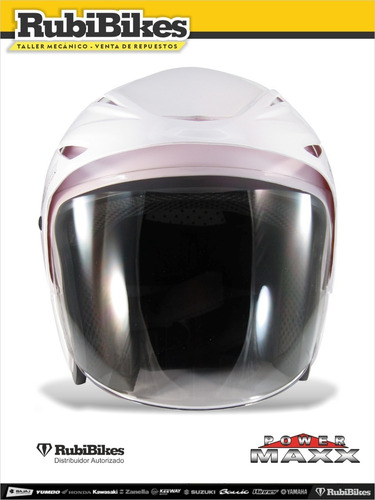 Casco Abierto Negro Con Visor Power Maxx