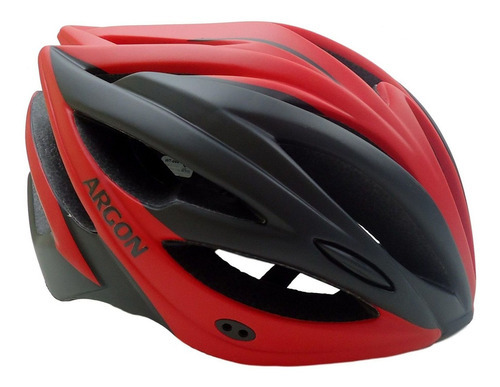 Capacete Bicicleta Dharma Argon Tamanho M 54-57cm Speed Mtb Cor Preto-Vermelho Tamanho M (54-57cm)