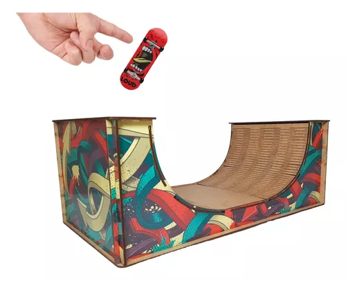 Pista Rampa Vertical Skate Dedo Profissional Fingerboard Sk8 no