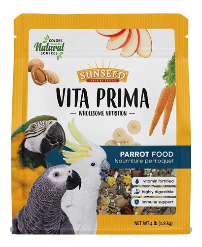 Sunseed Vita Prima Wholesome Nutrition - Loro Para Pájaros (