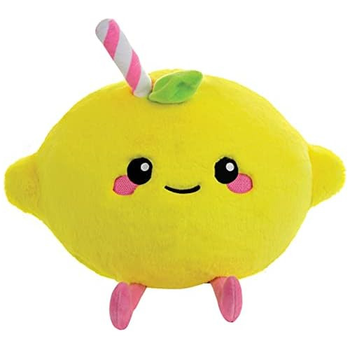 Cojín De Peluche Kawaii Forma De Limonada Rosa 3d Bord...