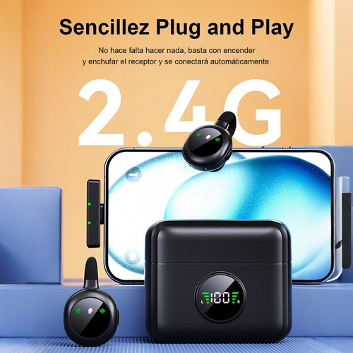 Micrófono Lavalier Reducción De Ruido Para Android/iPhone/pc