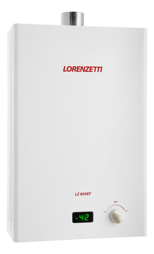 Aquecedor A Gás Lorenzetti 800 Ef 8 Litros Gn Cor Branco 110V/220V