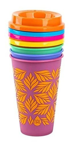 Tal Color Changing To-go Reusable Hot Cups Set, 16 Oz, 4 Pac