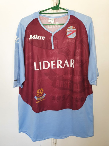Camiseta Arsenal De Sarandi Mitre 2007 Suplente Aston Villa