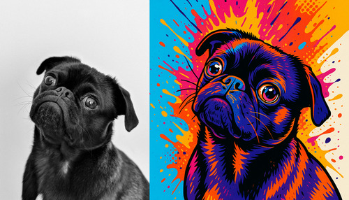 Ilustración Digital Personalizada Flash Arte Pop 3 Personas