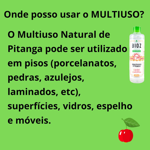 Kit 2 Multiuso Limpador Geral Biodegradável Plantas Pitanga