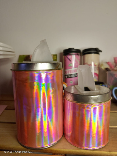 Kit Mate Yerbero Azucarero Set Latas Yerba Y Azucar Outlet Metalizado Rosa Outlet